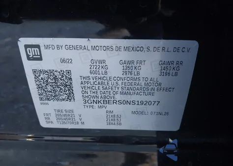 2022 Chevrolet Blazer Fwd Rs from USA, damaged, VIN 3GNKBERS0NS192077